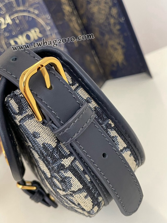 Dior专柜新款迪奥顶级原单中号蓝布Bobby East-West秋冬系列小挎包 djfk1201